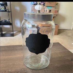 Glass decorative jar